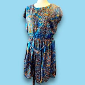 🩵NWT ALEX & ALEX Mosaic Dress - Sz L, flowy & smooth, feels like silk